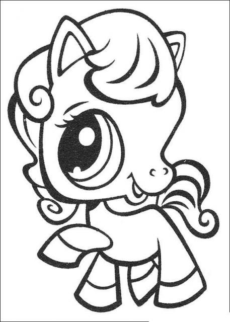 coloriage petshop cheval poney